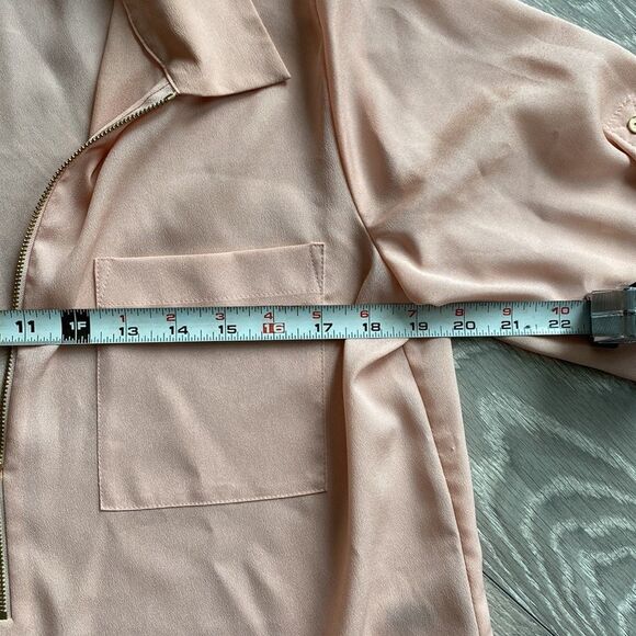 Calvin Klein Gold Zipper Blouse - Picture 9 of 10